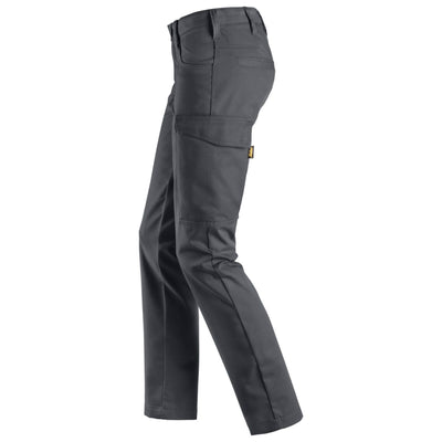 Snickers 6700 Service Womens Trousers Steel Grey left #colour_steel-grey