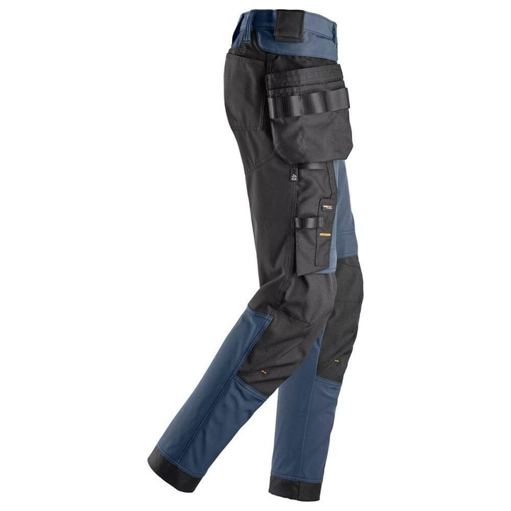 Snickers 6775 AllroundWork Womens 4 way Stretch Trousers Detachable Holster Pockets Navy Black right #colour_navy-black