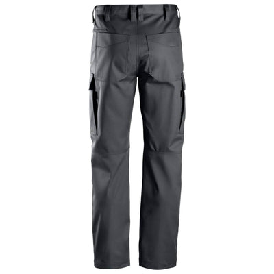 Snickers 6800 Service Trousers Steel Grey back #colour_steel-grey