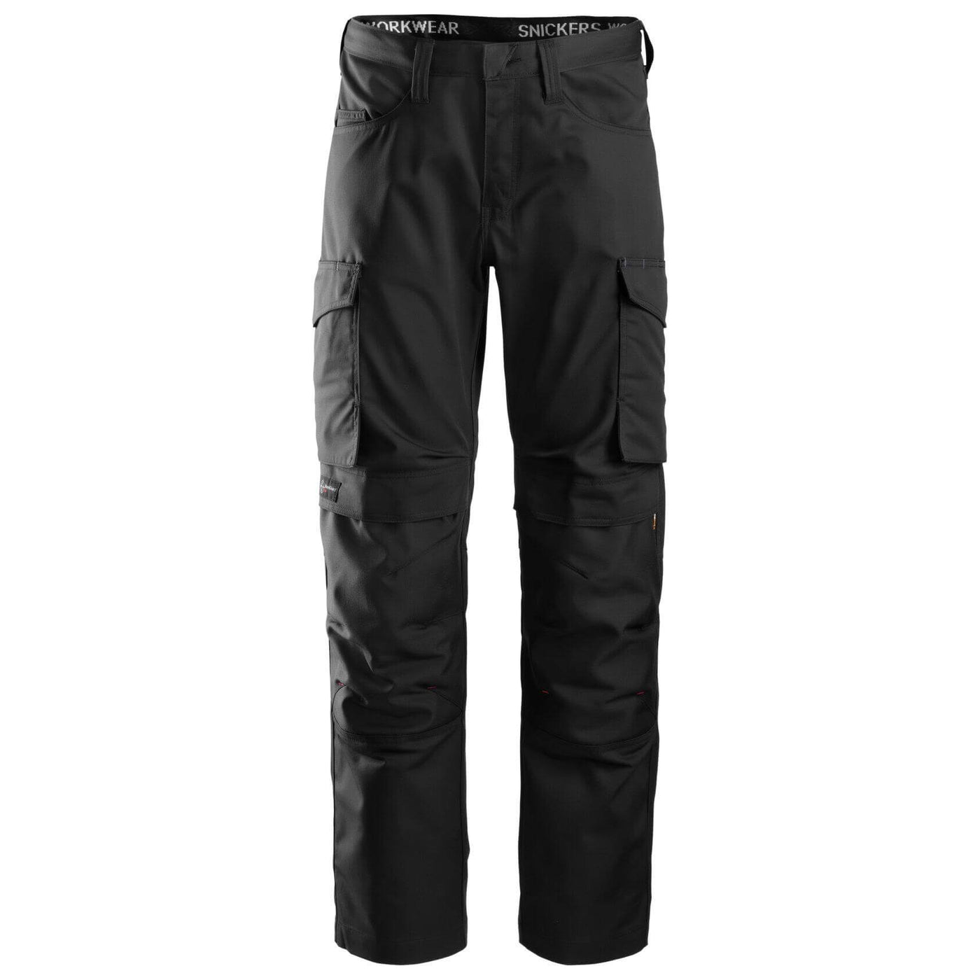 Snickers 6801 Service Trousers with Knee Pad Pockets Black Black Main #colour_black-black