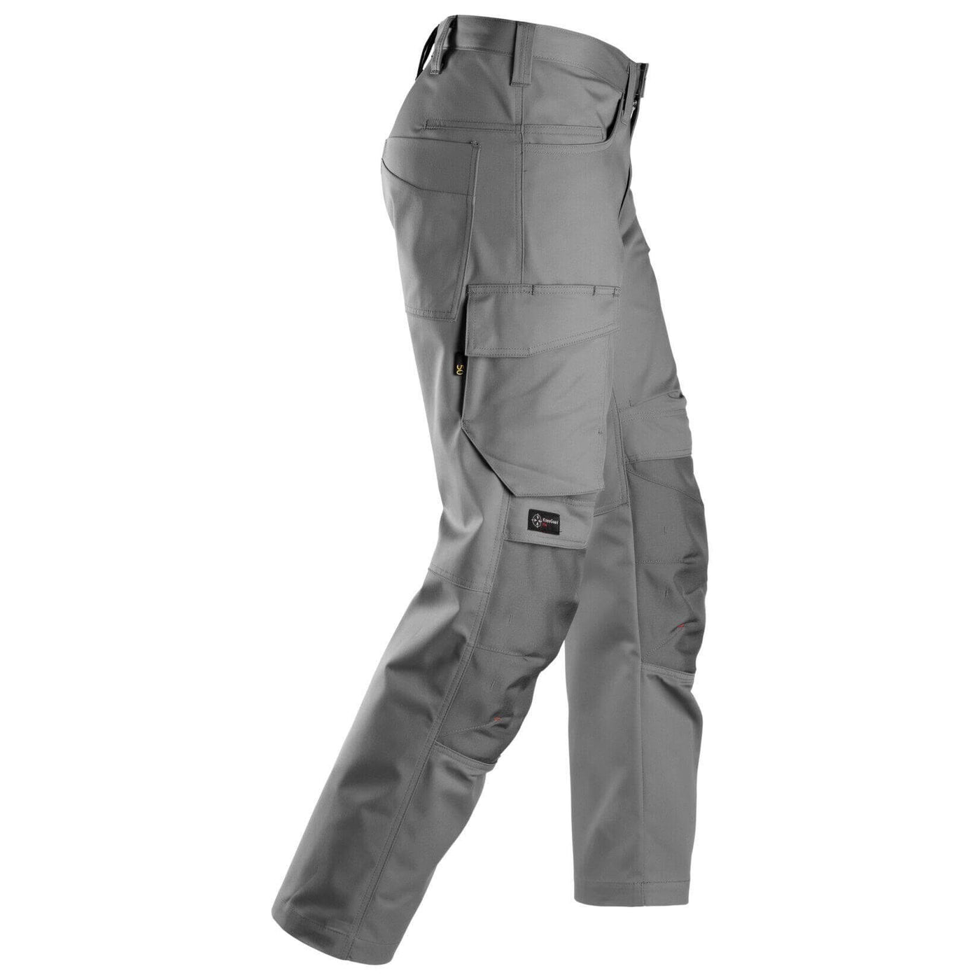 Snickers 6801 Service Trousers with Knee Pad Pockets Grey Grey right #colour_grey-grey