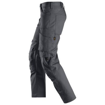 Snickers 6801 Service Trousers with Knee Pad Pockets Steel Grey Steel Grey left #colour_steel-grey-steel-grey