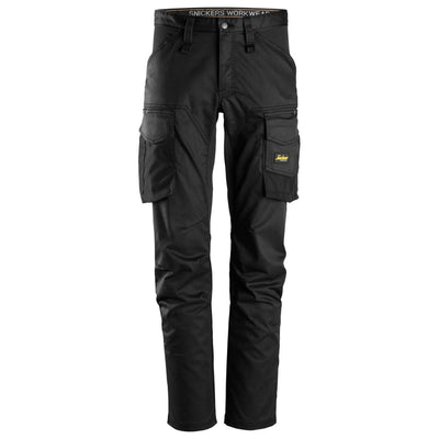 Snickers 6803 AllroundWork Stretch Trousers without Knee Pad Pockets Black Black Main #colour_black-black