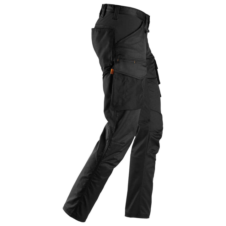 Snickers 6803 AllroundWork Stretch Trousers without Knee Pad Pockets Black Black right #colour_black-black