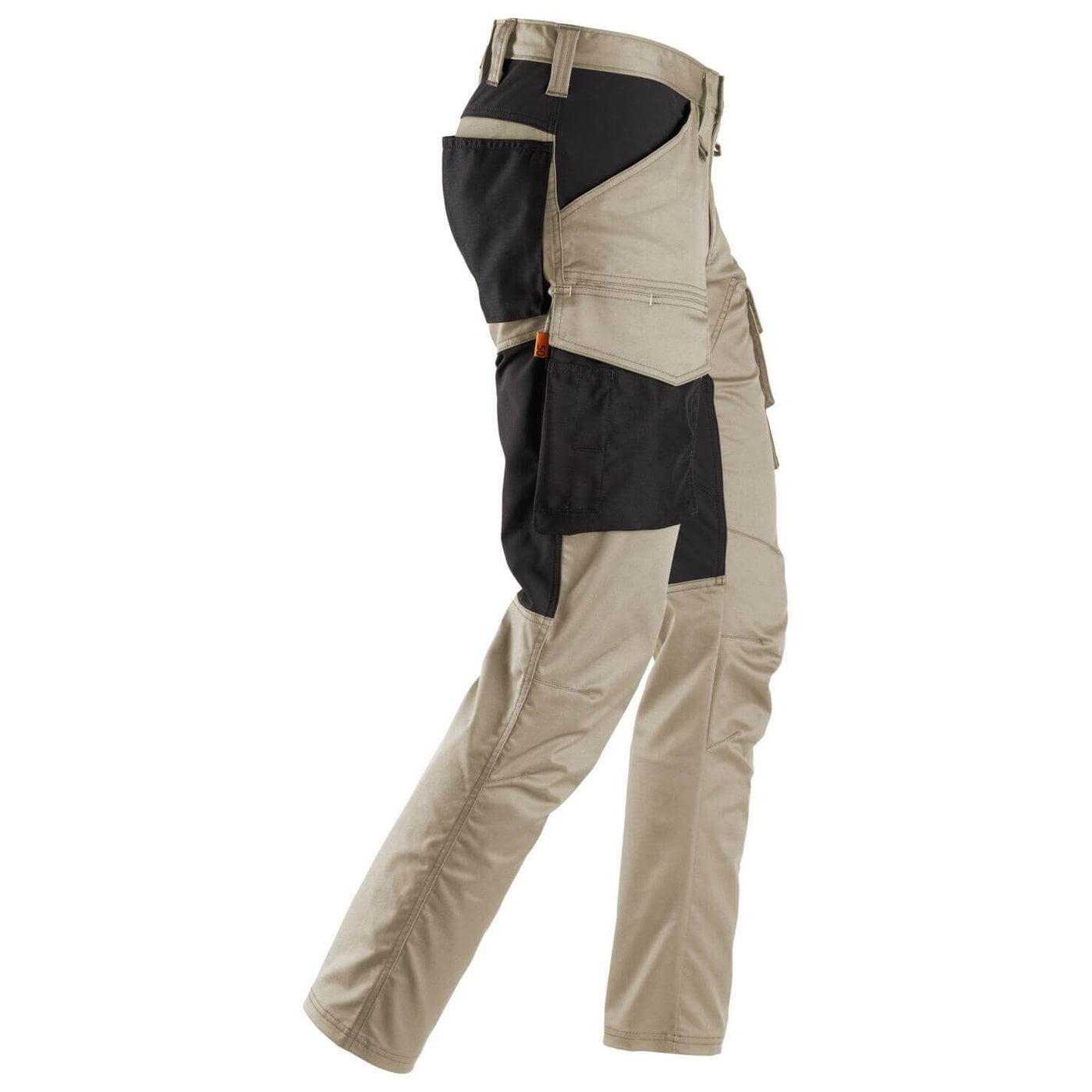 Snickers 6803 AllroundWork Stretch Trousers without Knee Pad Pockets Khaki Black right3925735 #colour_khaki-black