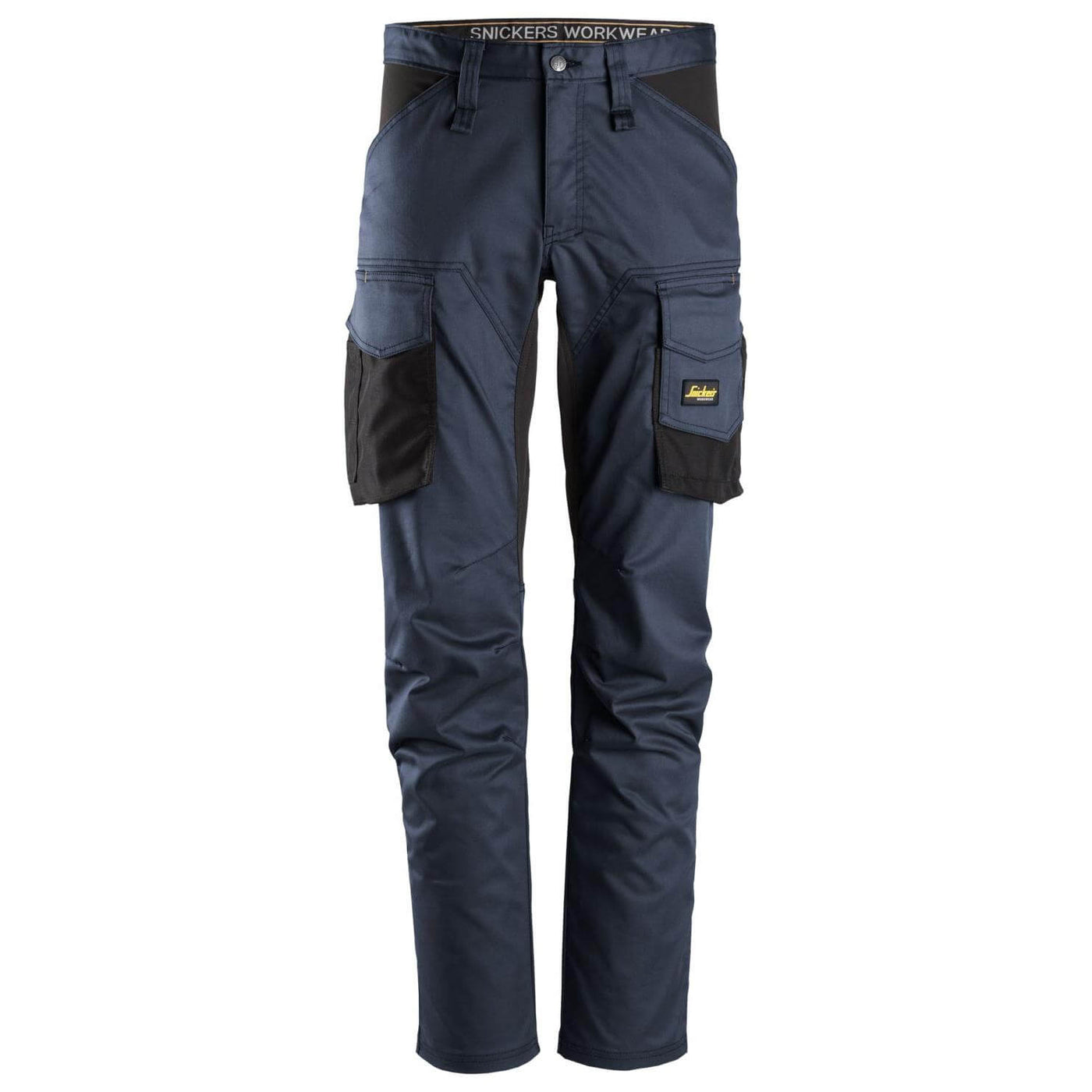 Snickers 6803 AllroundWork Stretch Trousers without Knee Pad Pockets Navy Black Main #colour_navy-black