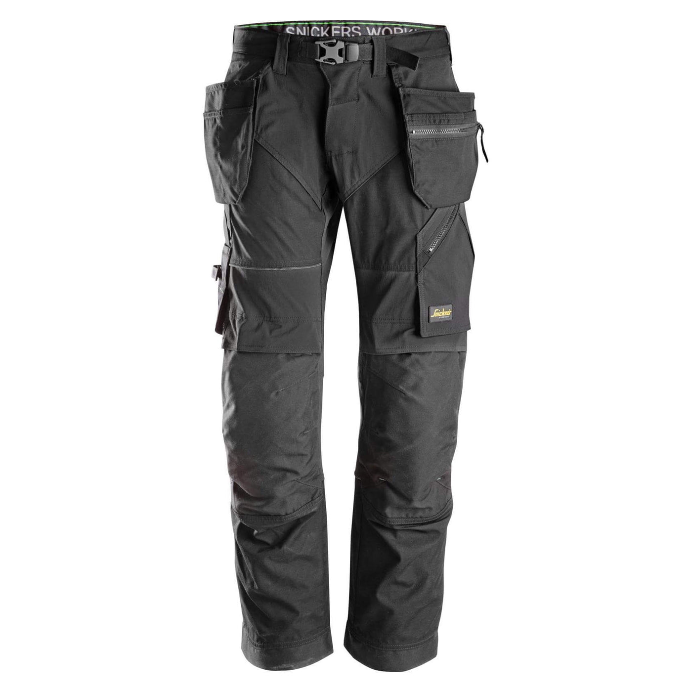 Snickers 6902 FlexiWork Lightweight Work Trousers with Holster Pockets Black Black 3105339 #colour_black-black