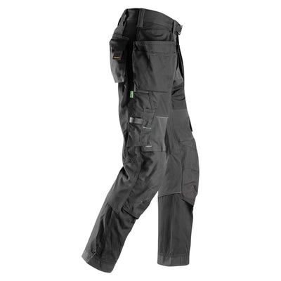 Snickers 6902 FlexiWork Lightweight Work Trousers with Holster Pockets Black Black right #colour_black-black