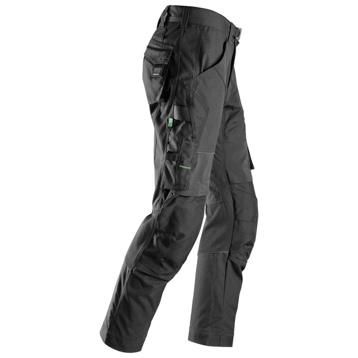 Snickers 6903 FlexiWork Lightweight Work Trousers Black Black right #colour_black-black