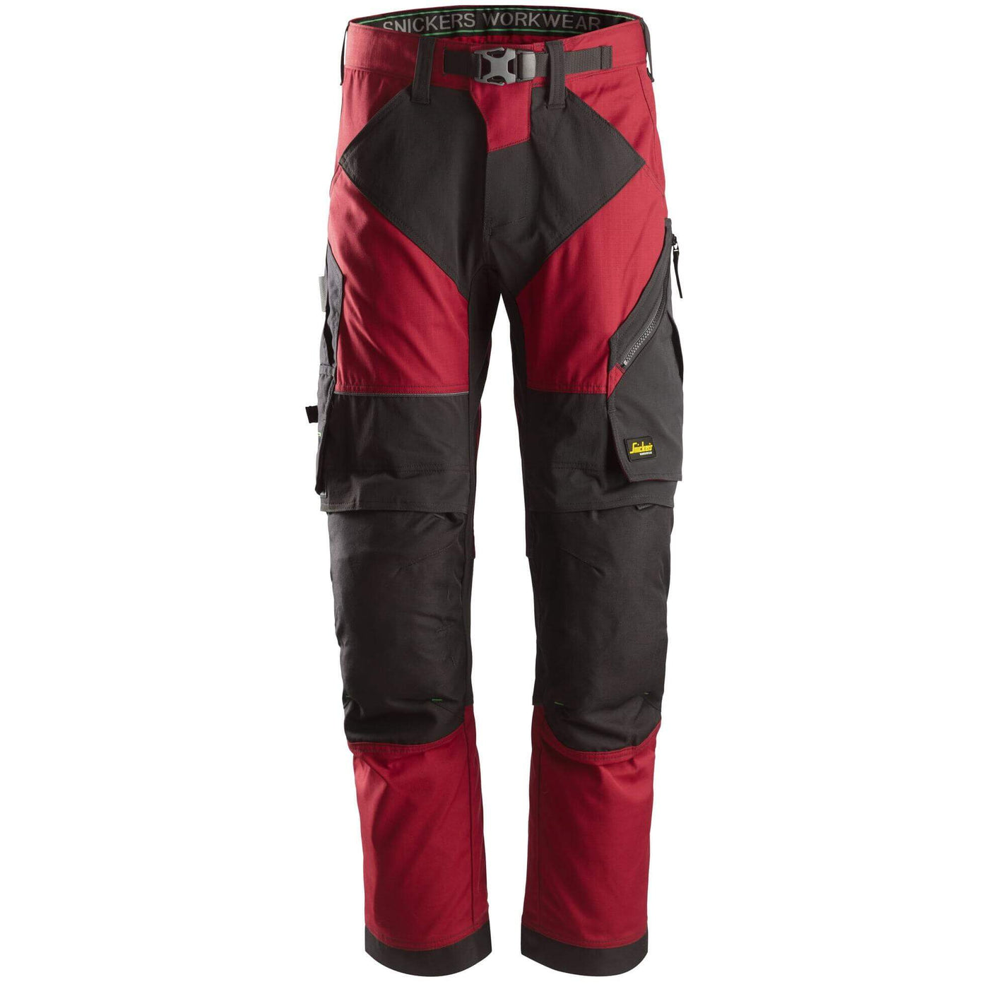 Snickers 6903 FlexiWork Lightweight Work Trousers Chili Red Black Main #colour_chili-red-black