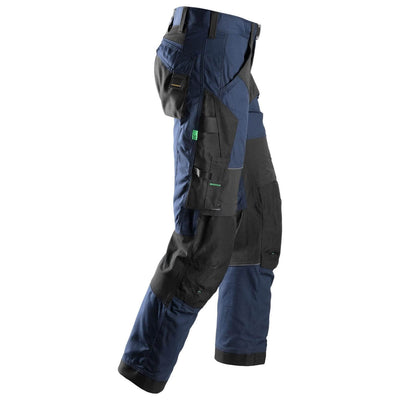 Snickers 6903 FlexiWork Lightweight Work Trousers Navy Black right #colour_navy-black