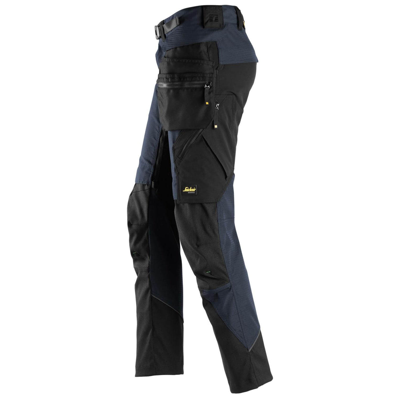 Snickers 6972 Slim Fit Ripstop Work Trousers with Detachable Holster Pockets Navy Black left #colour_navy-black