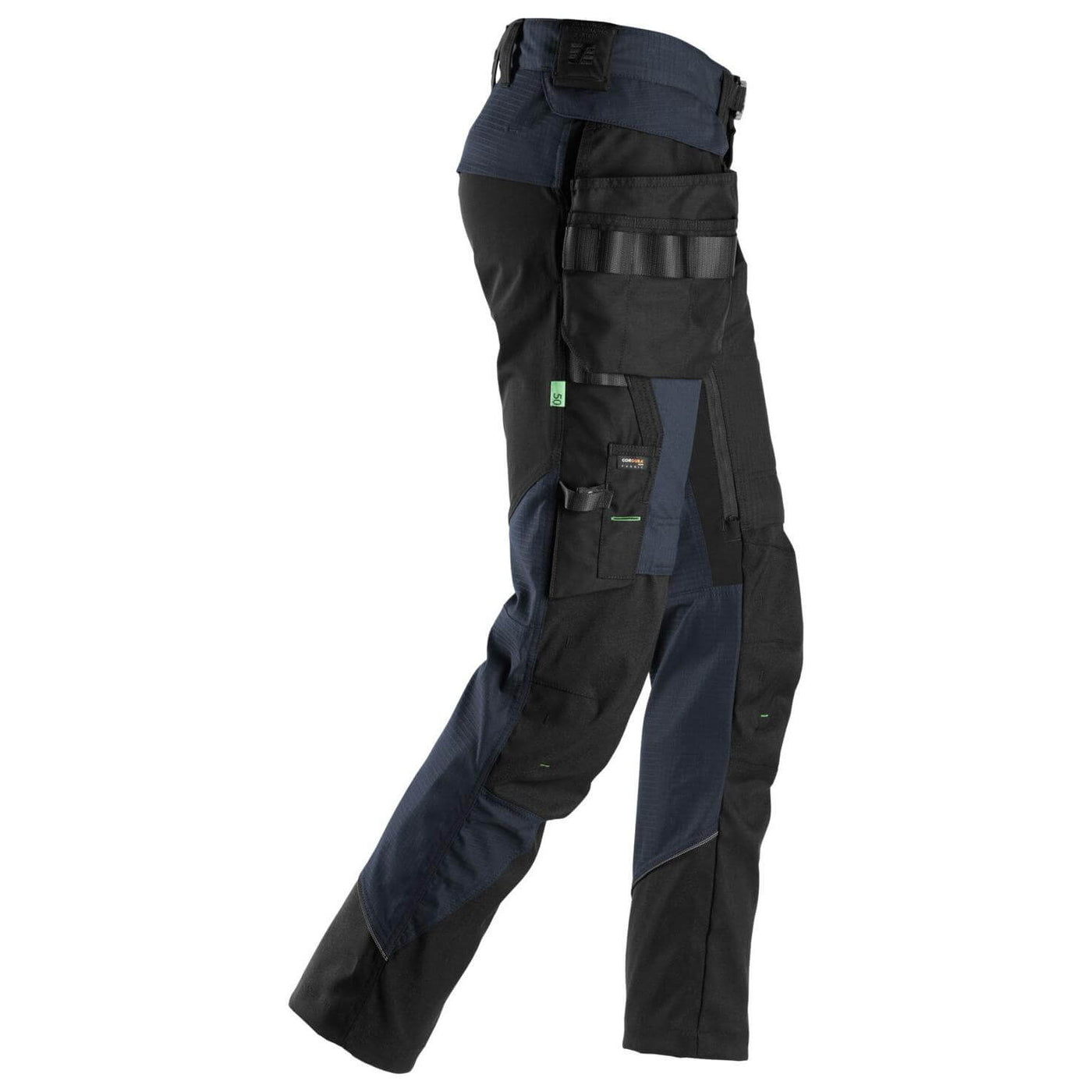 Snickers 6972 Slim Fit Ripstop Work Trousers with Detachable Holster Pockets Navy Black right #colour_navy-black