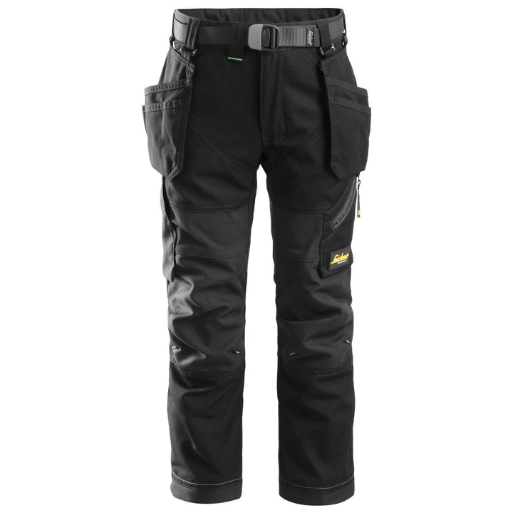 Snickers 7505 FlexiWork Junior Trousers for Children Black Black Main #colour_black-black