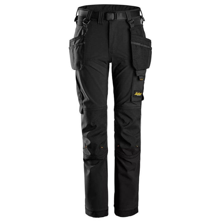 Snickers 7575 AllroundWork Junior 4 way Stretch Trousers Black Black Main #colour_black-black