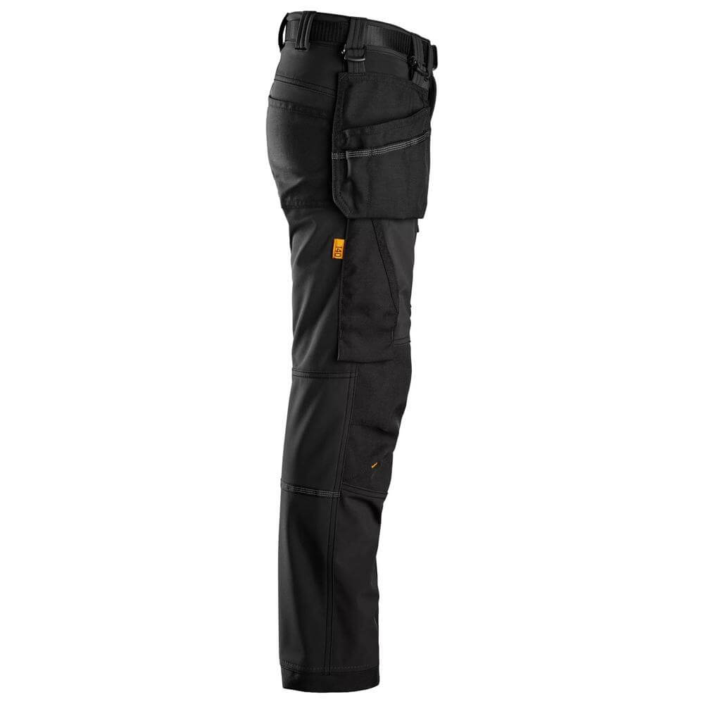 Snickers 7575 AllroundWork Junior 4 way Stretch Trousers Black Black right #colour_black-black