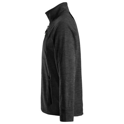 Snickers 8042 FlexiWork Fleece Jacket Black Black left #colour_black-black