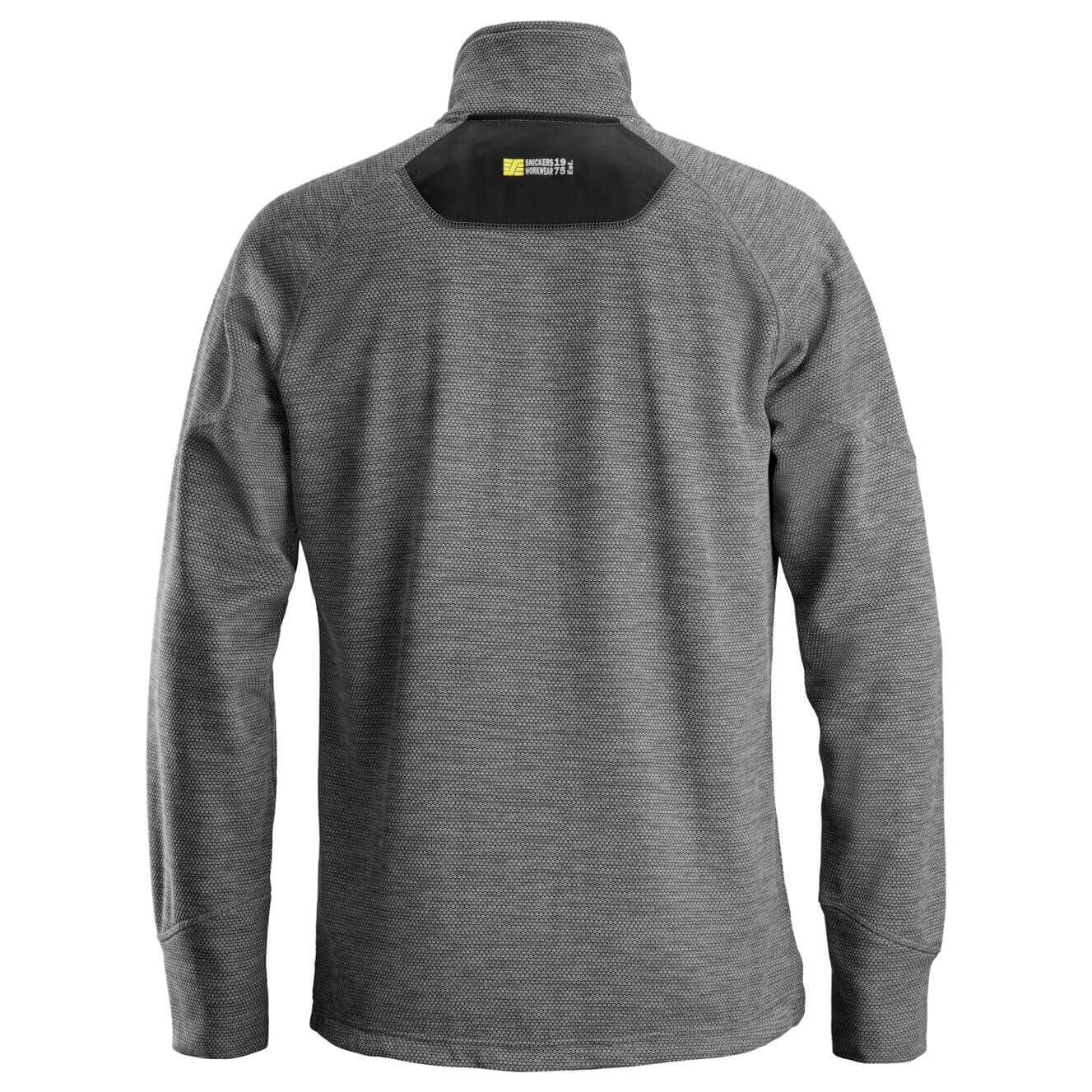 Snickers 8042 FlexiWork Fleece Jacket Grey Black back #colour_grey-black
