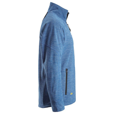 Snickers 8042 FlexiWork Fleece Jacket True Blue Black right #colour_true-blue-black