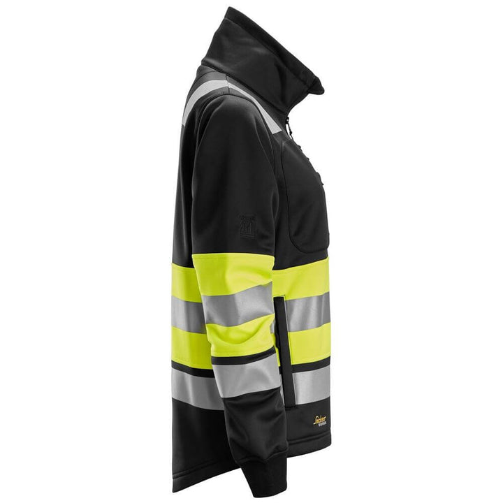 Snickers 8077 High Vis Class 1 Womens Full Zip Jacket Hi Vis Yellow Black right #colour_hi-vis-yellow-black