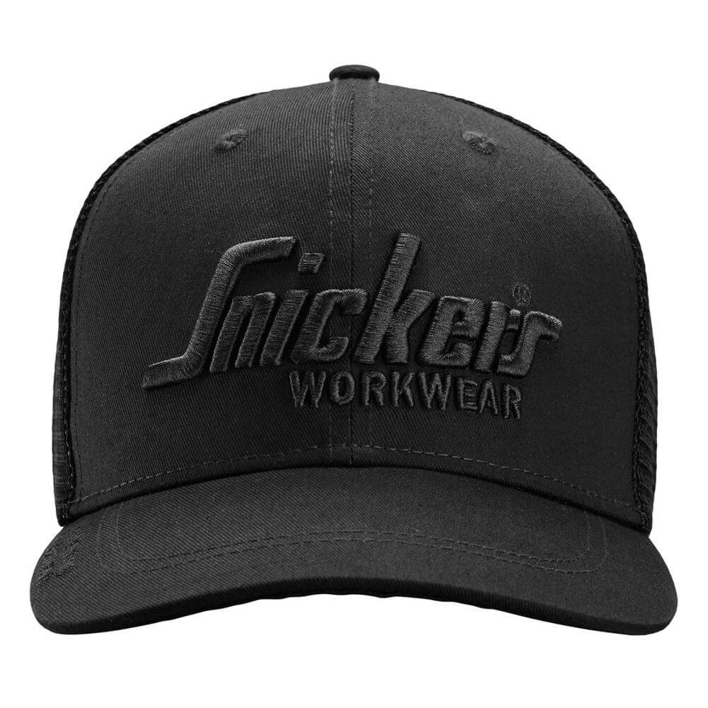 Snickers 9001 Trucker Cap Black Black Main #colour_black-black