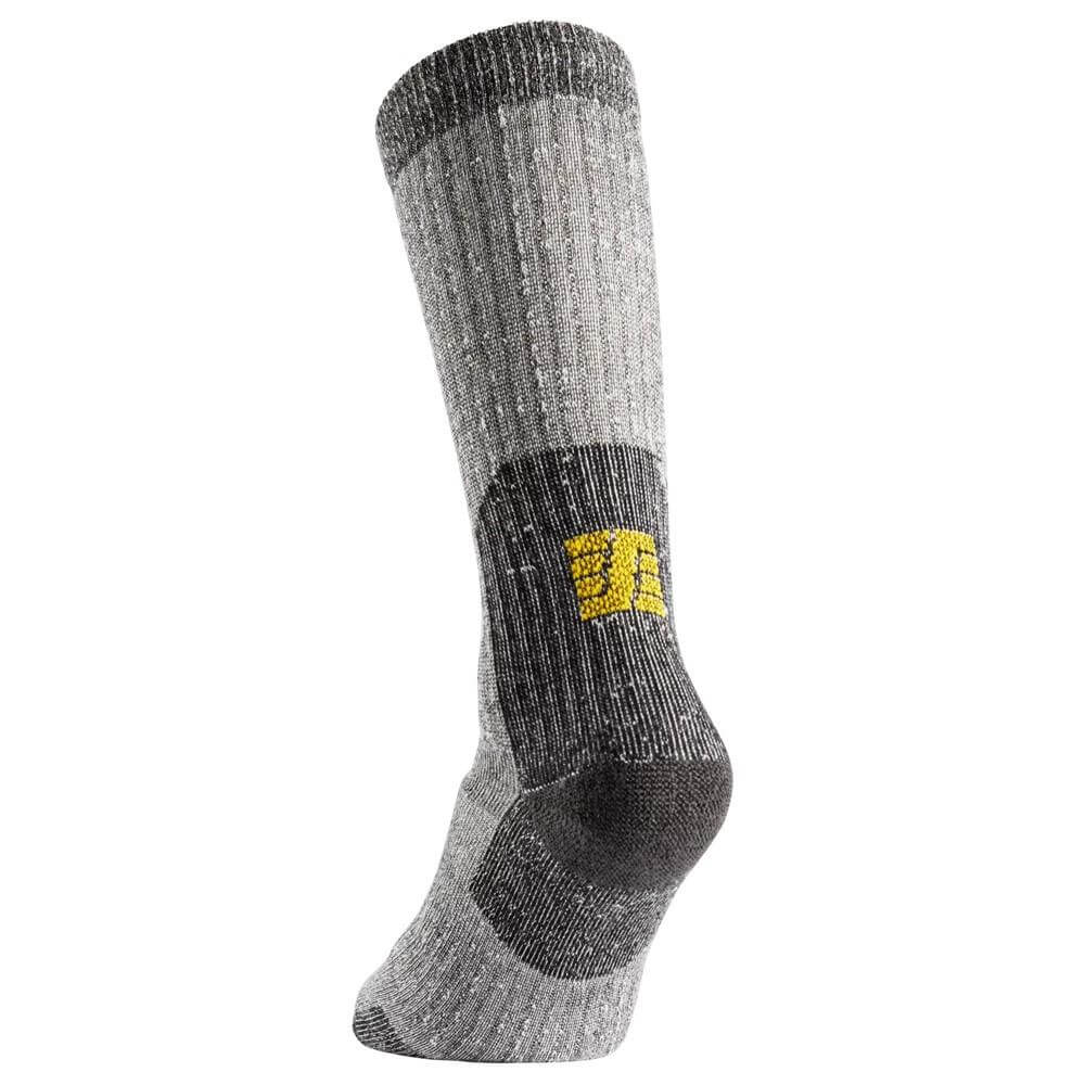 Snickers 9212 High Heavy Wool Socks Grey Black back #colour_grey-black