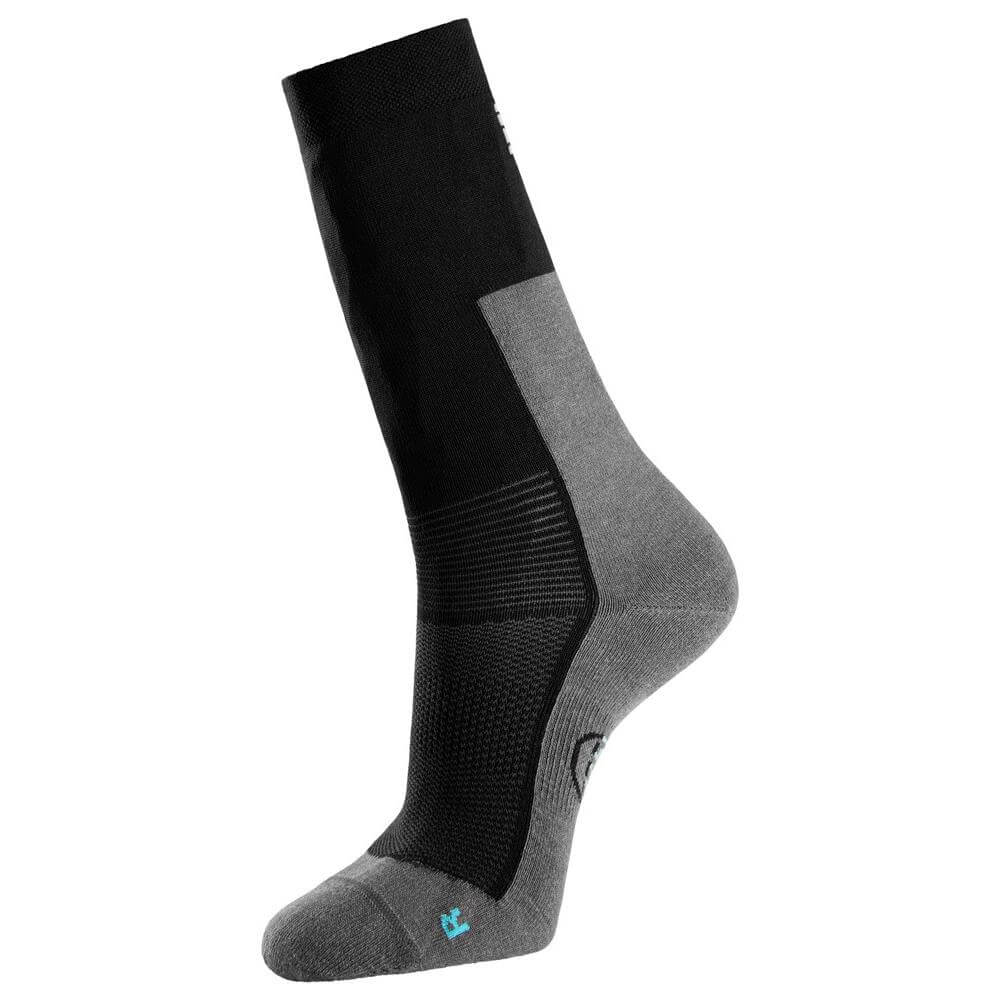 Snickers 9220 37.5 Socks Grey Melange Black right #colour_grey-melange-black