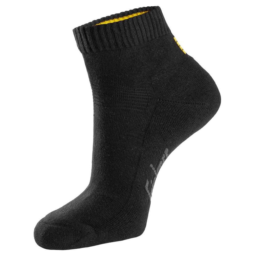 Snickers 9221 Cotton Low Socks 3 Pack Black right #colour_black