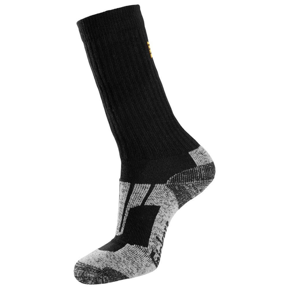 Snickers 9226 Zero Waste Socks 2 Pack Black Aluminium Grey right #colour_black-aluminium-grey