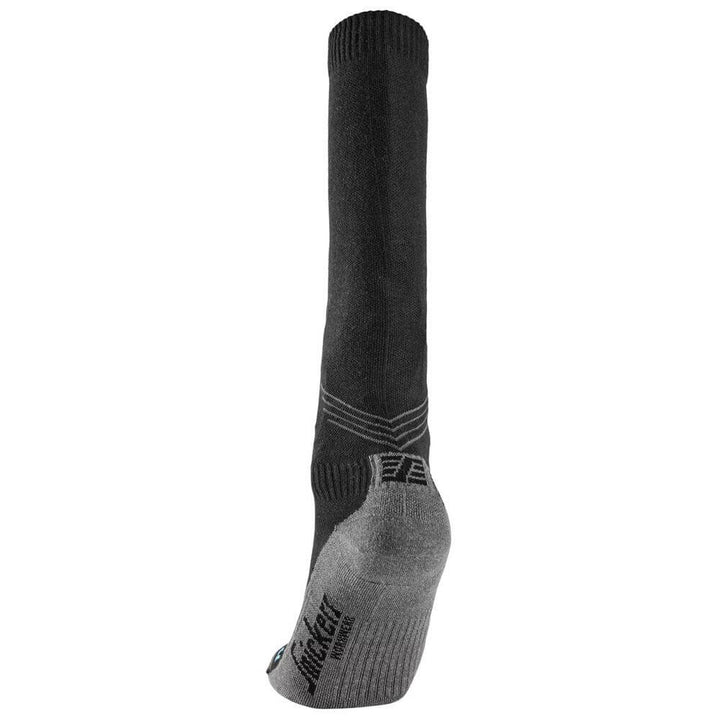 Snickers 9229 37.5 Compression Knee High Socks Black Grey Melange back 