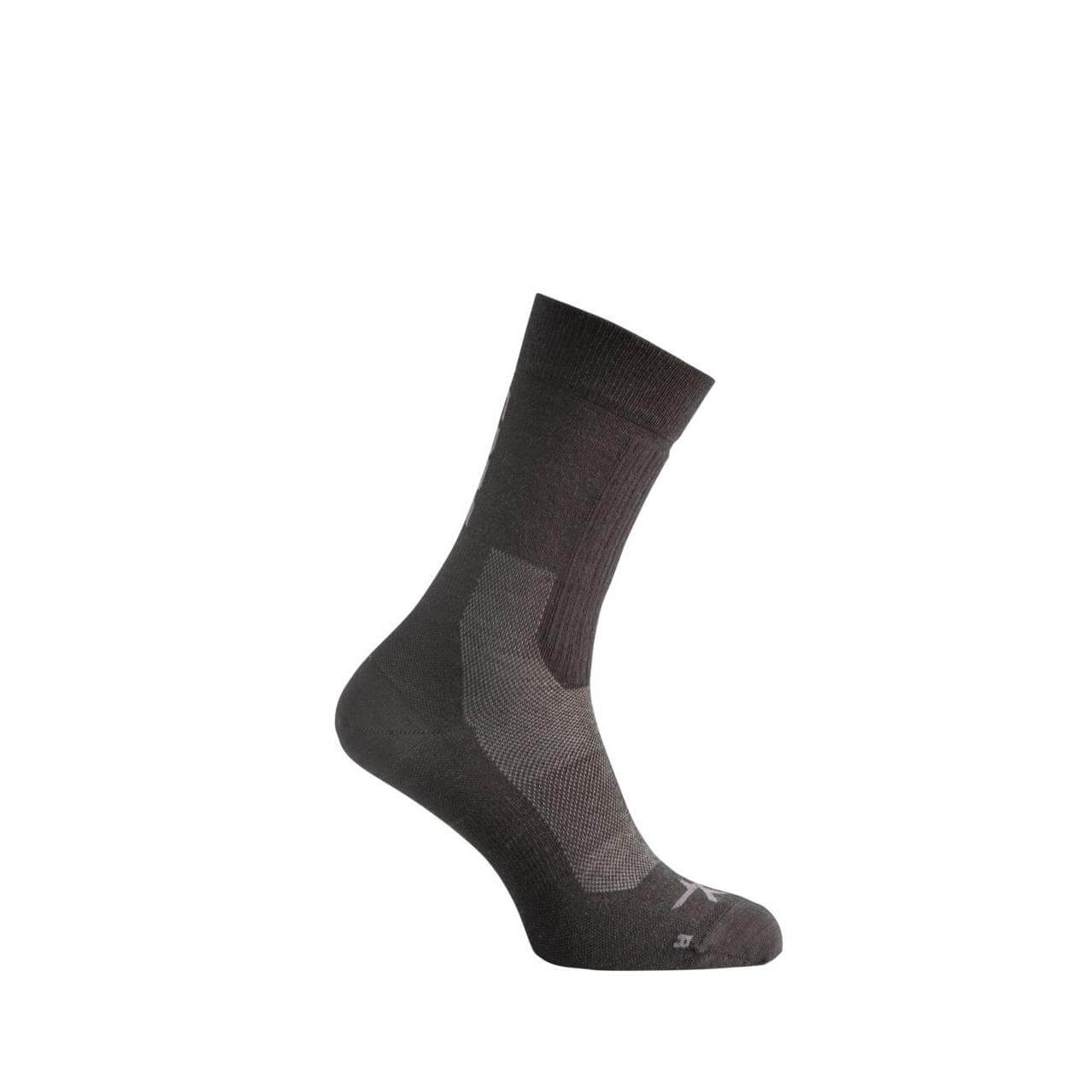 Solid Gear 30013 Combo Wool Mid Length Socks Black Grey Main #colour_black-grey