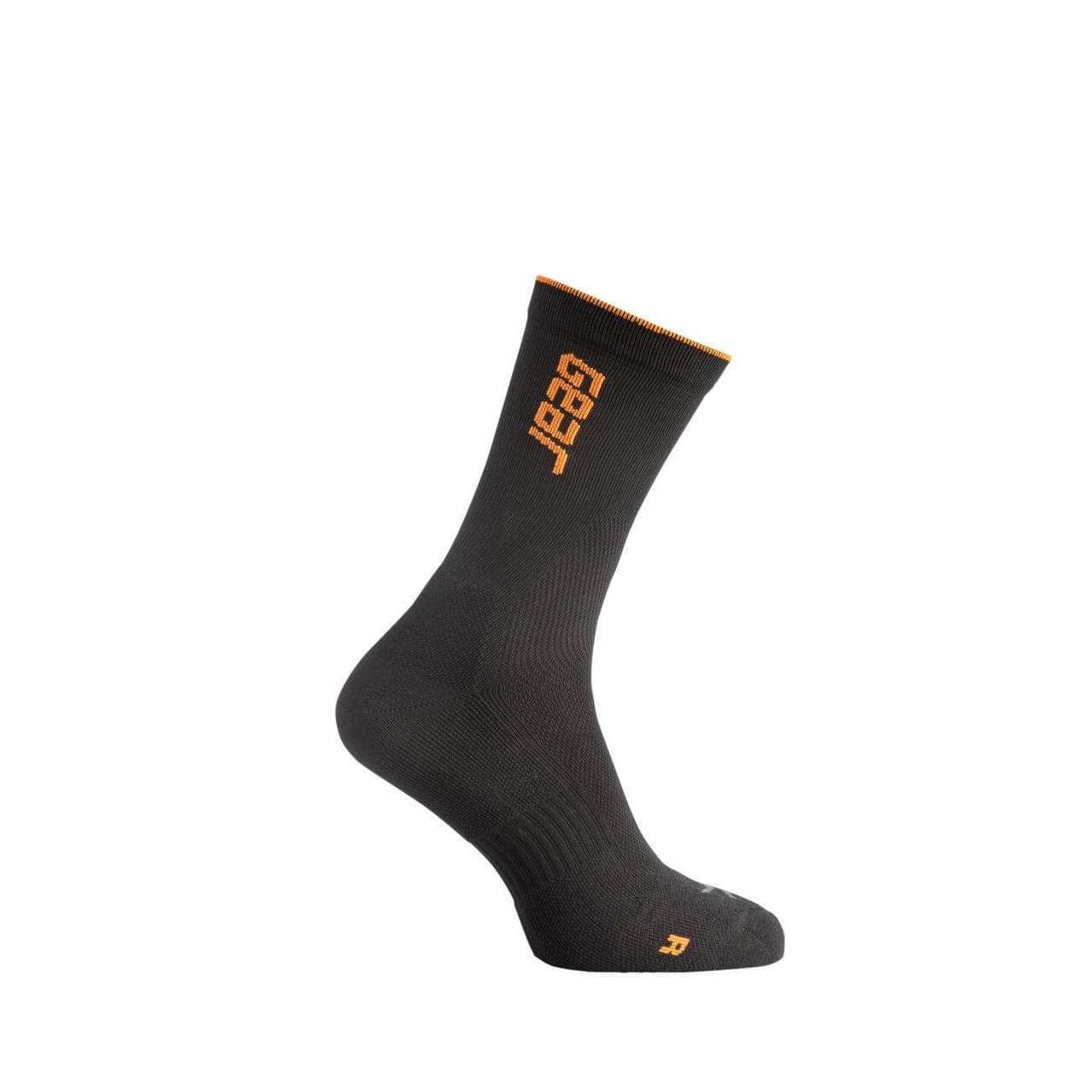 Solid Gear 30014 Moisture Wicking Mid Length Socks Black Orange Main #colour_black-orange