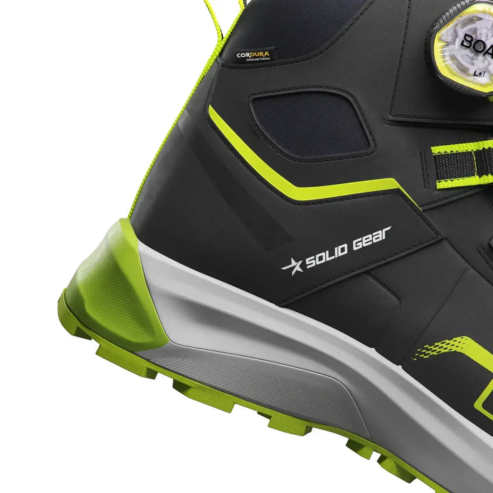 Solid Gear 80205 Sonar Mid BLK GRN Black Green Detail4 Square #colour_black-green