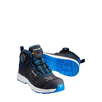 Solid Gear by Snickers 61002 Nautilus Lightweight Metal Free BOA S3 ESD Wide Fit Safety Trainer Boots Navy 005 #colour_navy