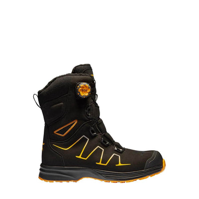 Solid Gear by Snickers 61004 Shore Lightweight High Leg Wide Fit BOA S3 Compoite Toe Cap Safety Boots Black Orange 01 #colour_black-orange