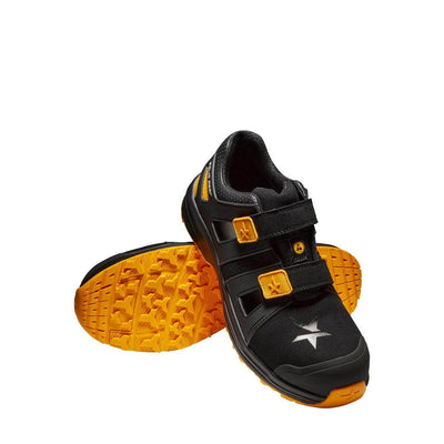 Solid Gear by Snickers 61007 Dune Lightweight Metal Free S1P Safety Sandals Black Orange 05 #colour_black-orange
