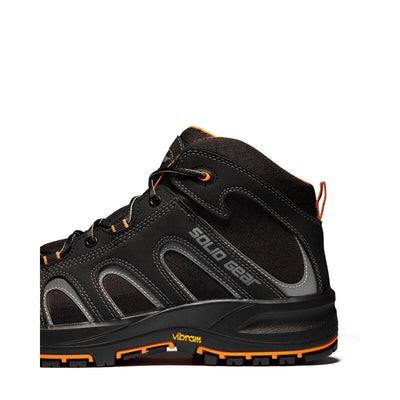 Solid Gear by Snickers 73002 Falcon Wide Fit S3 Composite Toe Safety Boots Black Orange 07masked #colour_black-orange