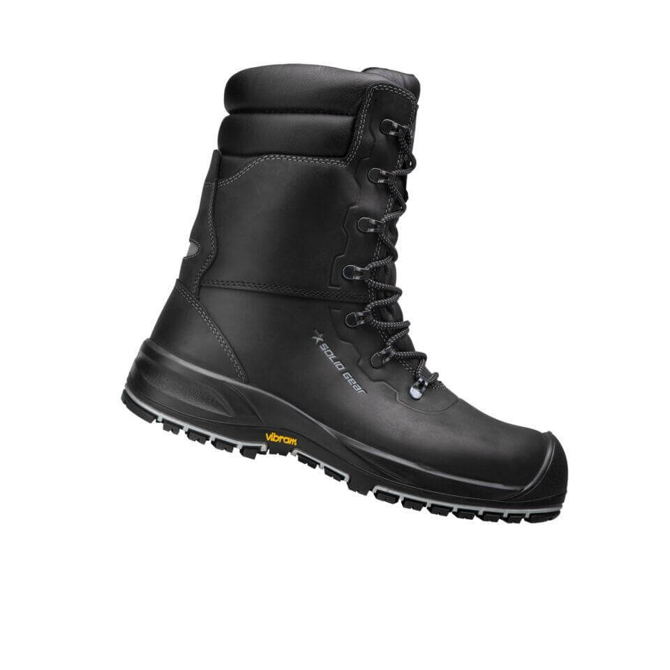 Solid Gear by Snickers 74001 Sparta Thermo Lined High Leg Winter S3 Side Zip Wide Fit Safety Boots Black 1B #colour_black