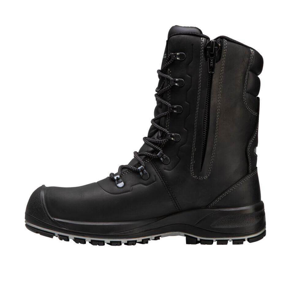 Solid Gear by Snickers 74001 Sparta Thermo Lined High Leg Winter S3 Side Zip Wide Fit Safety Boots Black 2 #colour_black