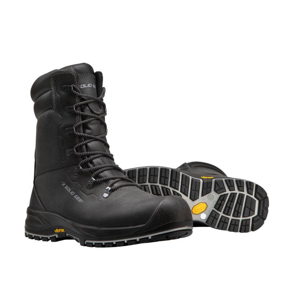Solid Gear by Snickers 74001 Sparta Thermo Lined High Leg Winter S3 Side Zip Wide Fit Safety Boots Black 5 #colour_black