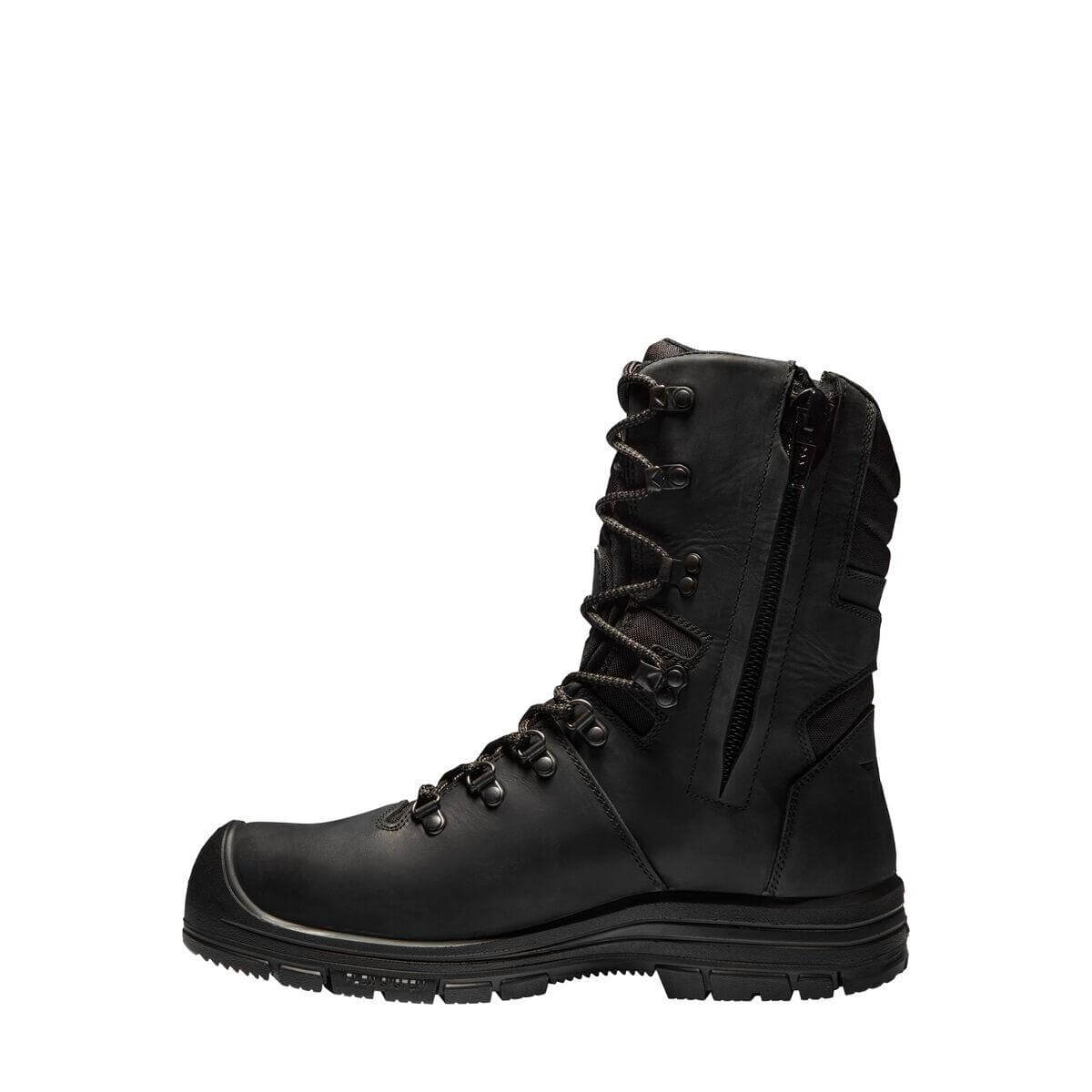 Solid Gear by Snickers 75001 Delta GTX High Leg Side Zip Premium Leather Gore Tex Waterproof Wool Lined Winter S3 Safety Boots Black 02 #colour_black