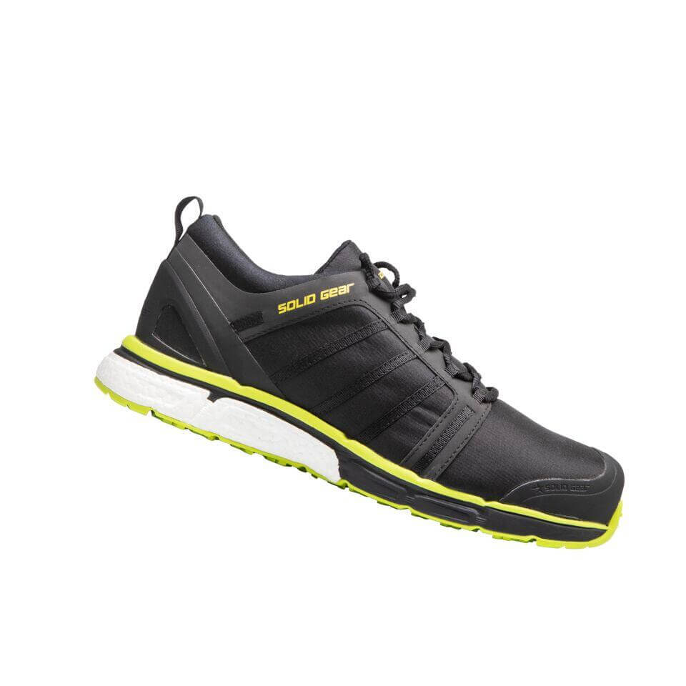 Solid Gear by Snickers 76001 Revolution Super Comfort S3 Composite Nano Toe Cap Safety Trainer Shoes Black Yellow 1B #colour_black-yellow