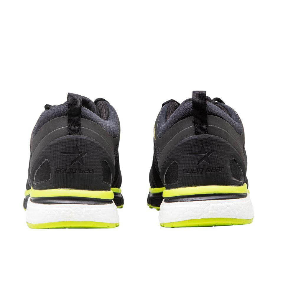 Solid Gear by Snickers 76001 Revolution Super Comfort S3 Composite Nano Toe Cap Safety Trainer Shoes Black Yellow 4 #colour_black-yellow