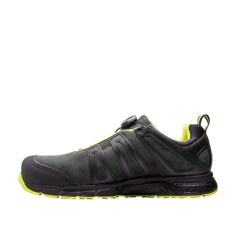 Solid Gear by Snickers 76007 Venture Super Comfort Lightweight S3 Composite Leather Safety Trainer Shoes Black Yellow 2 #colour_black-yellow