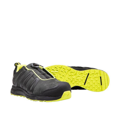 Solid Gear by Snickers 76007 Venture Super Comfort Lightweight S3 Composite Leather Safety Trainer Shoes Black Yellow 5 #colour_black-yellow