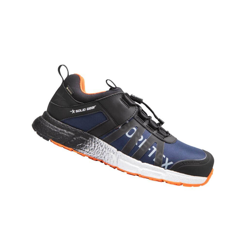Solid Gear by Snickers 76010 Revolution 2 GTX Lightweight Super Comfort GORE TEX S3 Waterproof Safety Trainer Shoes Black Navy 1B #colour_black-navy
