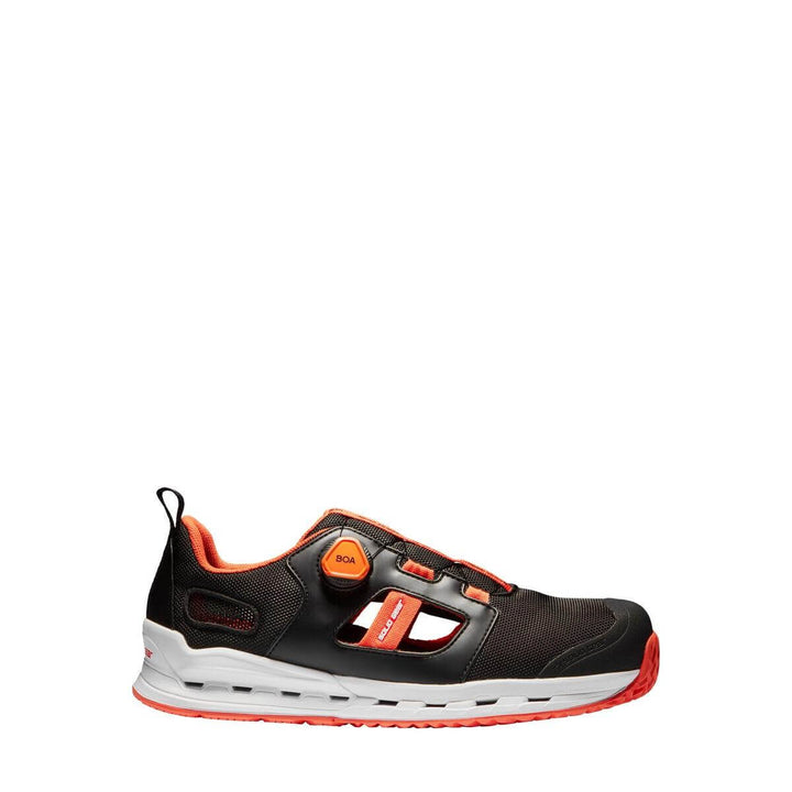 Solid Gear by Snickers 77003 Tempest S1P Composite BOA Toe Cap Safety Trainer Shoes Black Orange 01 #colour_black-orange