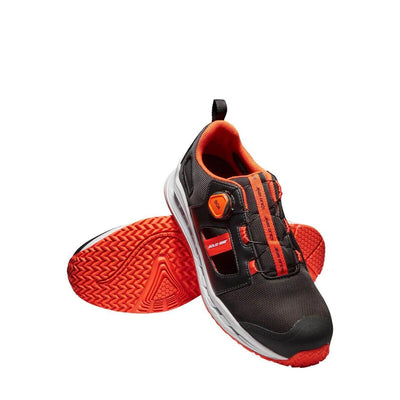 Solid Gear by Snickers 77003 Tempest S1P Composite BOA Toe Cap Safety Trainer Shoes Black Orange 05 #colour_black-orange