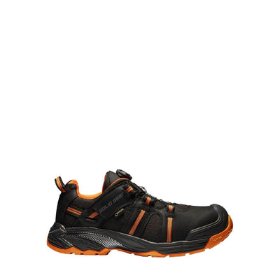 Solid Gear by Snickers 80006 Hydra GTX GORE TEX Waterproof BOA S3 Wide Fit Safety Trainer Shoes Black Orange 01 #colour_black-orange