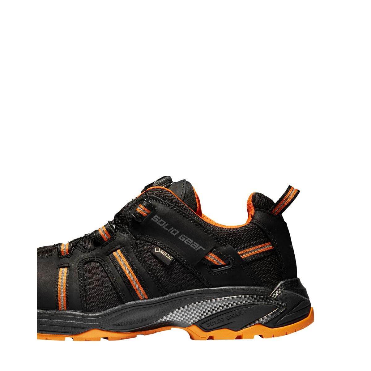 Solid Gear by Snickers 80006 Hydra GTX GORE TEX Waterproof BOA S3 Wide Fit Safety Trainer Shoes Black Orange 07 #colour_black-orange